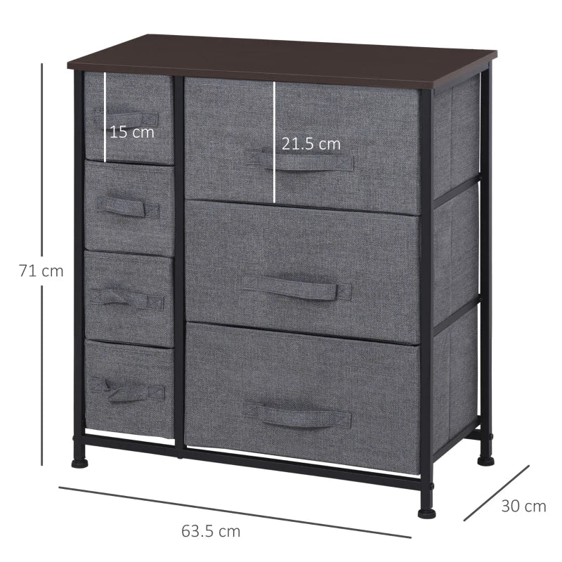 Commode Allano de Nancy - Commode - Buffet - Armoire de rangement - Gris - ± 65 x 30 x 70 cm