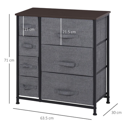 Nancy's Allano Commode - Dressoir - Sideboard - Opbergkast - Grijs - ± 65 x 30 x 70 cm