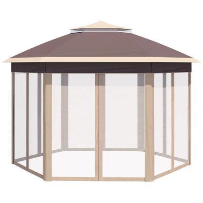 Nancy's Fiscal Paviljoen - Party Tent - Prieel - Tuin Paviljoen - Beige - 405 x 405 cm