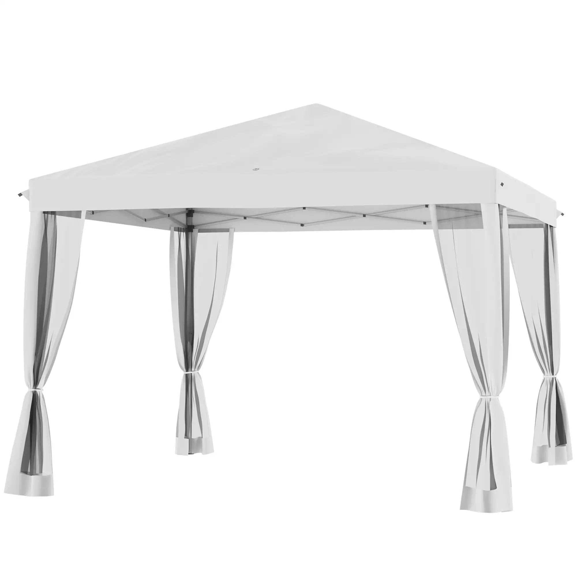 Nancy's Lamosa Paviljoen - Tuinpaviljoen - Partytent - Wit - ± 295 x 295 x 265 cm