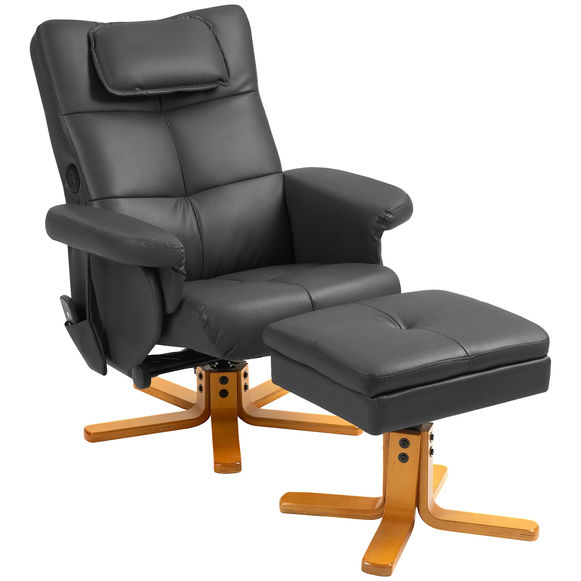 Nancy's Algodres Massagestoel - Massage Fauteuil - Relaxstoel - Zwart - Kunstleer