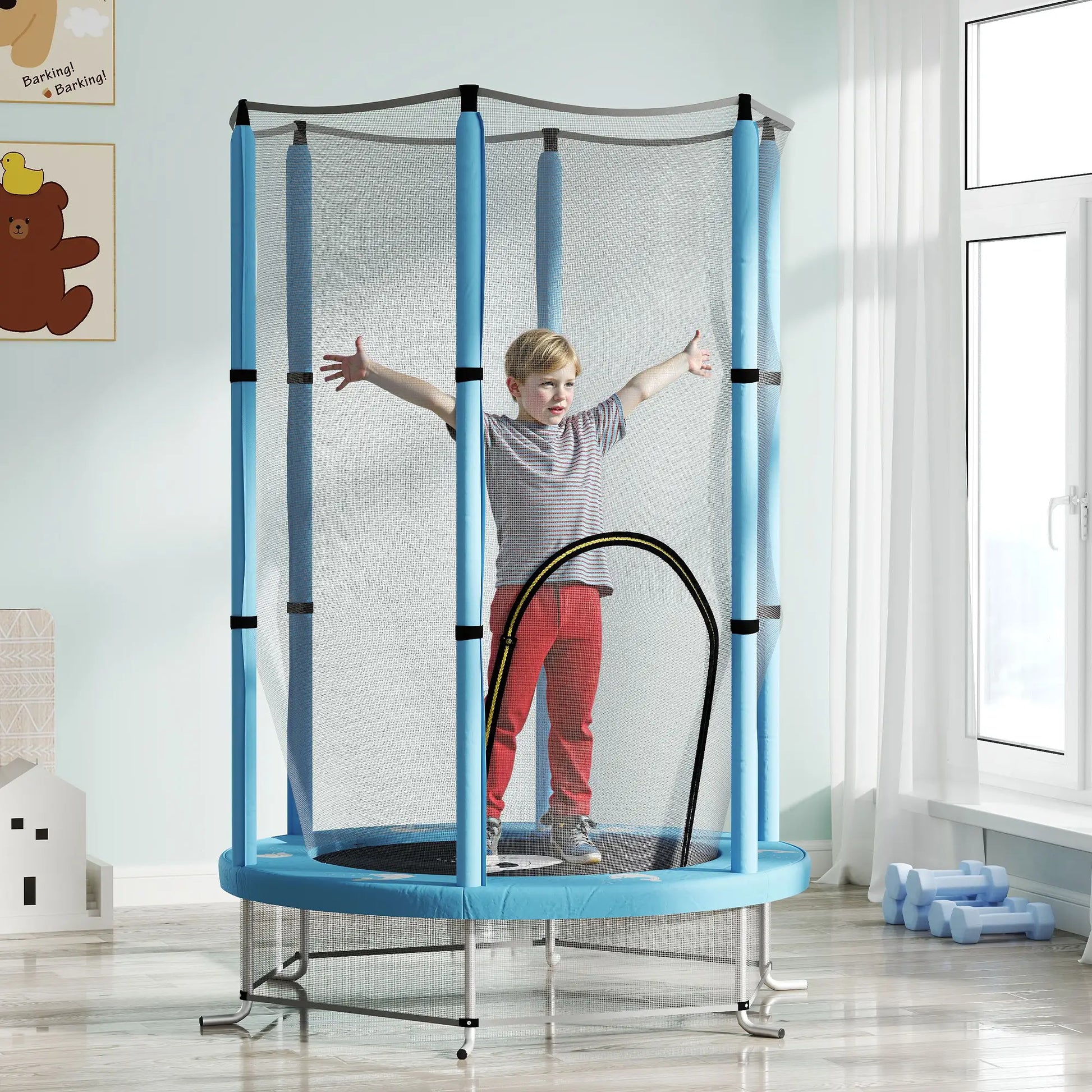 Nancy's Cannobio Kinder Trampoline met Veiligheidsnet - Lichtblauw - Ø 140 cm