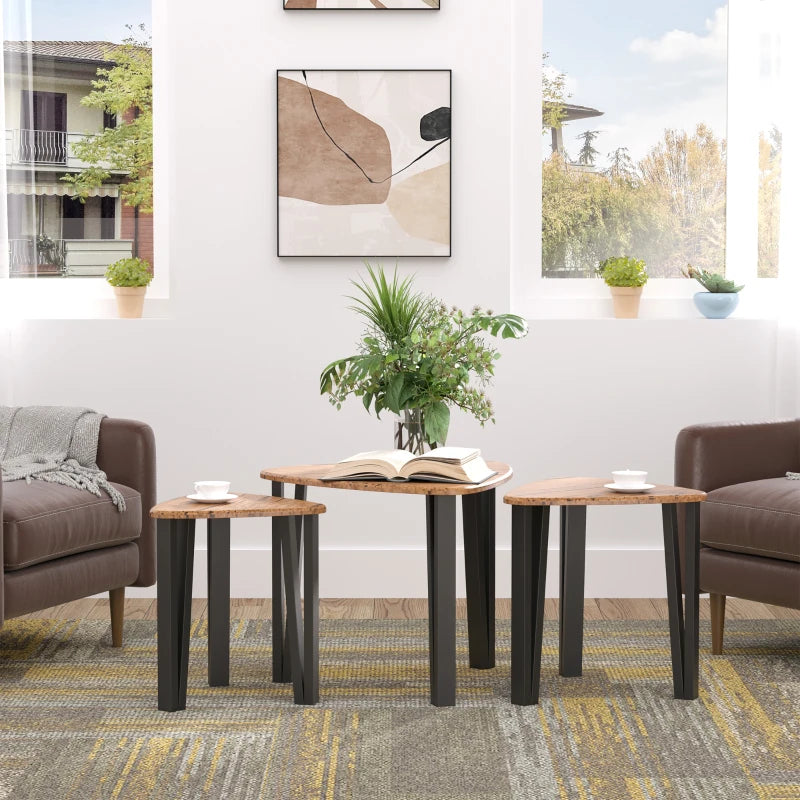 Nancy's Soutelo Coffee Table Set - Side tables - Coffee table - Natural / Black - MDF / Steel