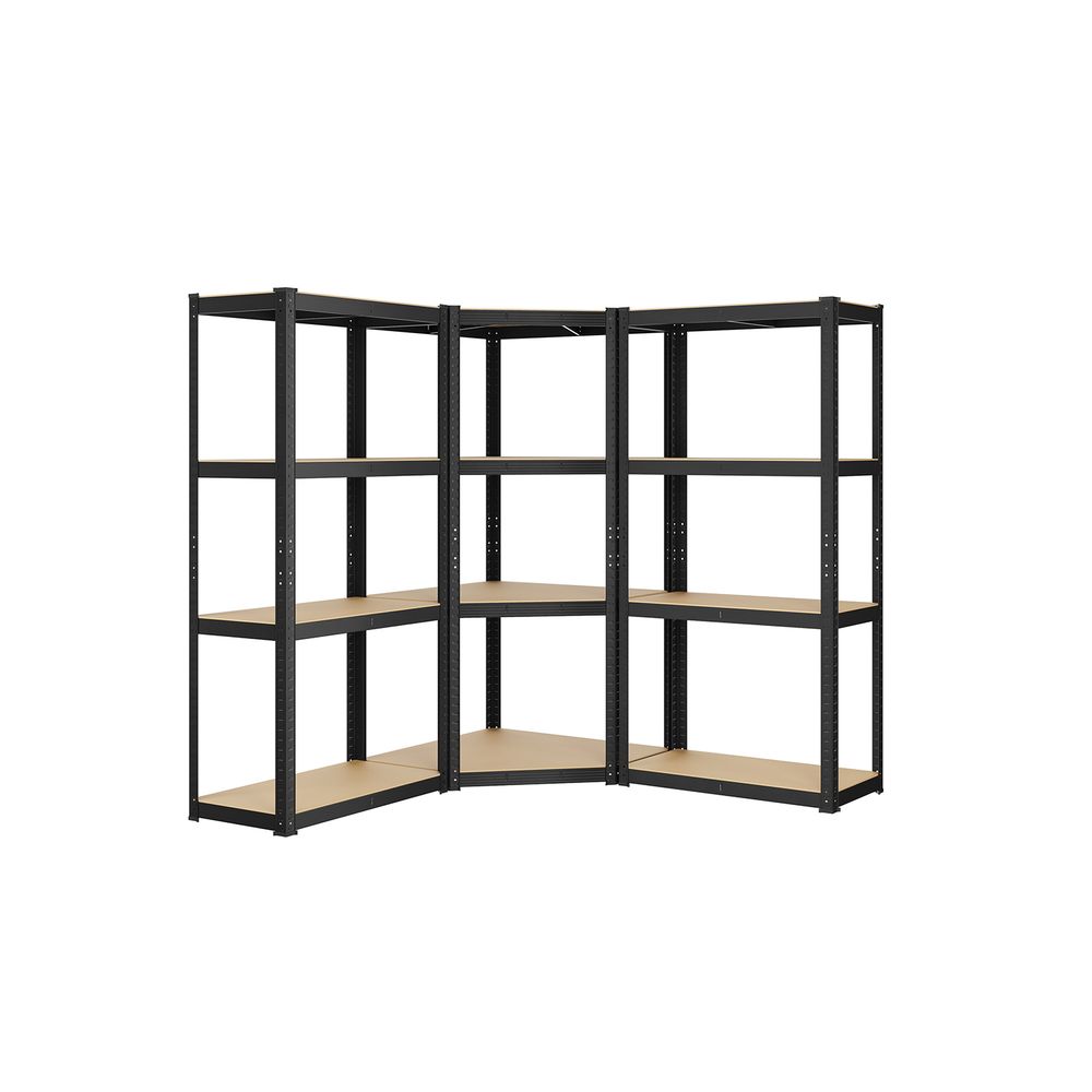 Nancy's Bressanone Shelving Unit - Corner Cabinet - Storage Cabinet - Shelving Rack - Black