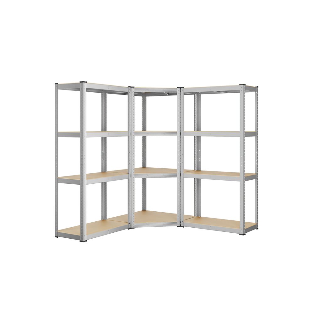 Nancy's Bressanone Shelving Unit - Corner Cabinet - Storage Cabinet - Shelving Rack - Silver