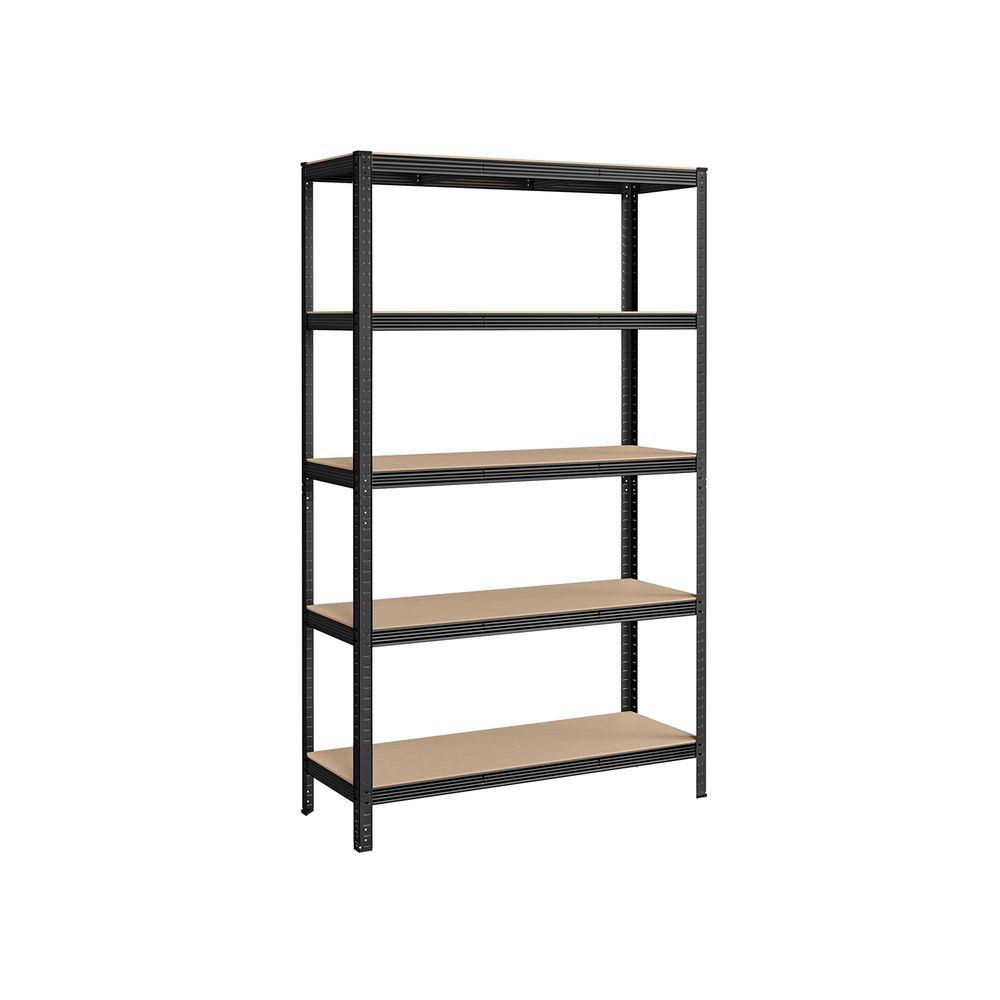 Nancy's Brescia Shelving Unit Extra Deep - Storage Cabinet - Shelving Rack - Black - Steel - 120 x 60 x 200 cm