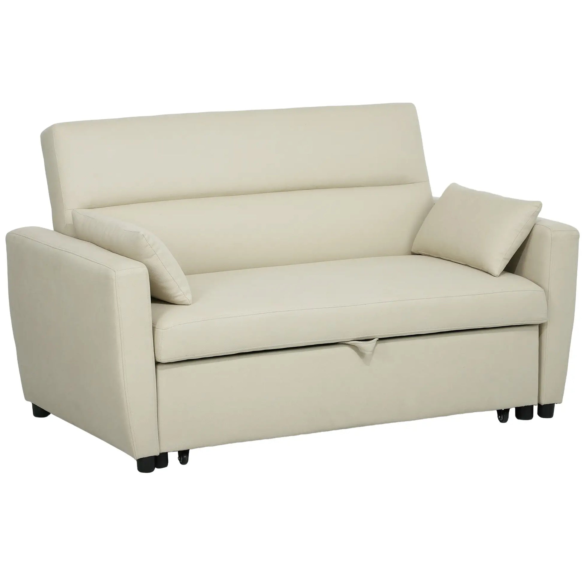 Nancy's Miomaes Slaapbank - Logeerbed - Logeerbank - Beige - Fluweel