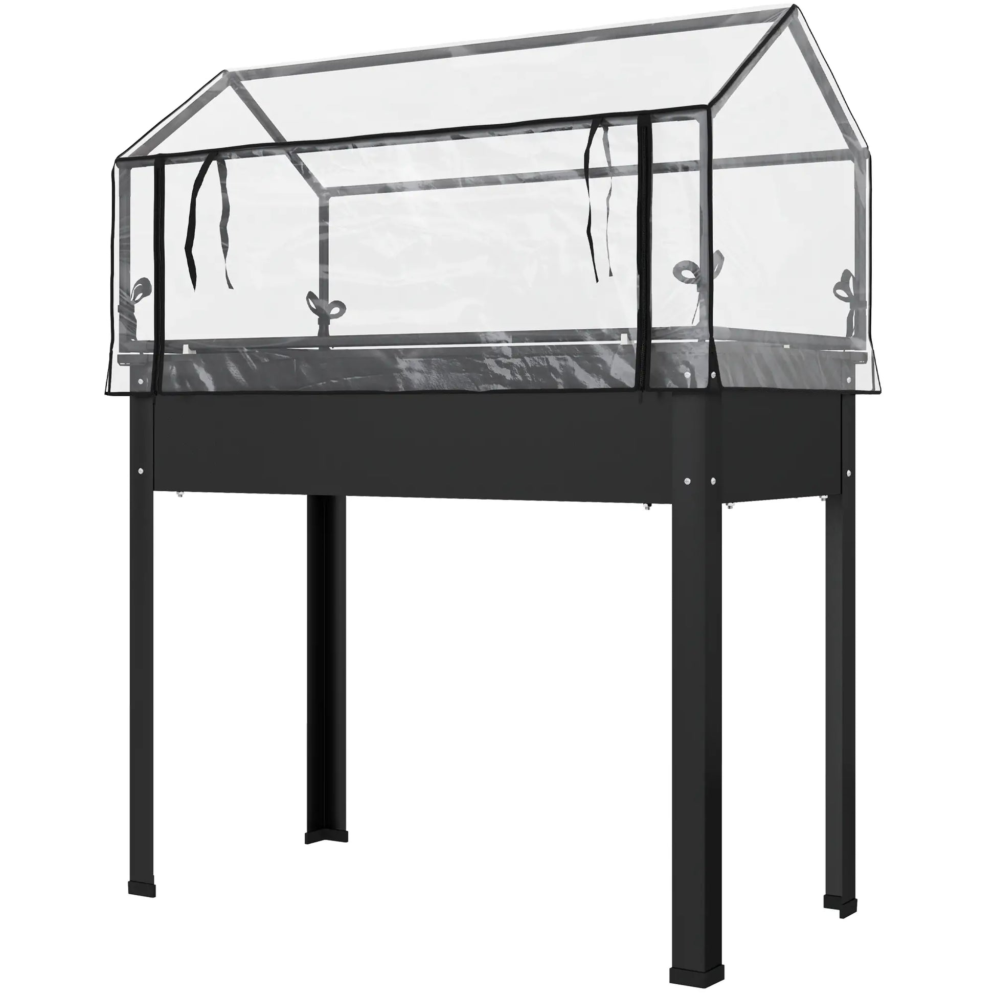 Nancy's Terrugem Kweekkas - Plantenkas - Tuinkas - Verhoogd Tuinbed - Zwart - ± 100 x 50 x 125 cm