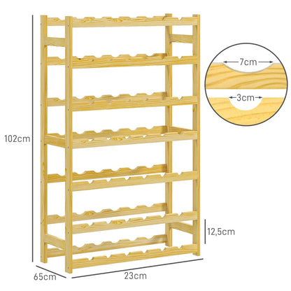 Nancy's Alliste Wijnrek - Flessenrek - Rek voor 42 flessen - Dennenhout