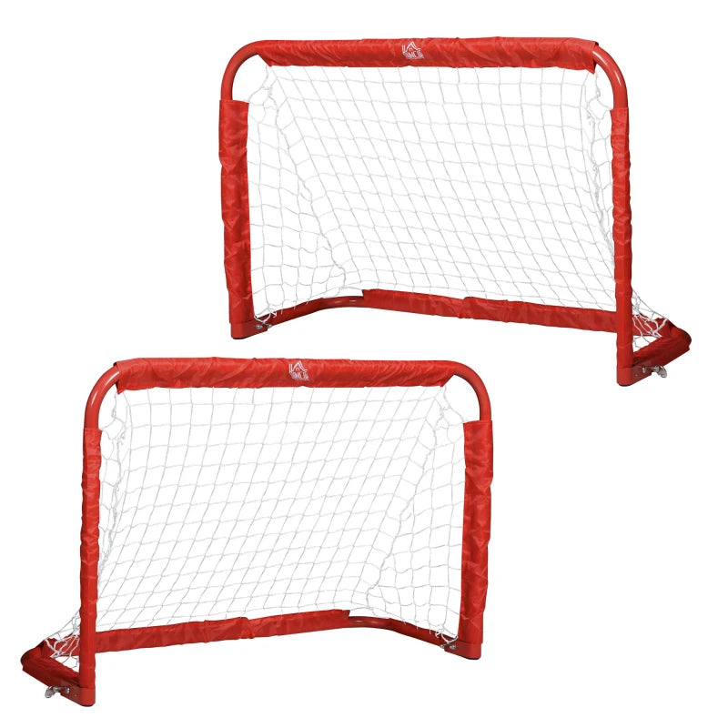 Nancy's Bolognola Minivoetbaldoelen - Voetbal Goal - Set van 2 - Opvouwbaar - Rood - ± 90 x 35 x 60 cm