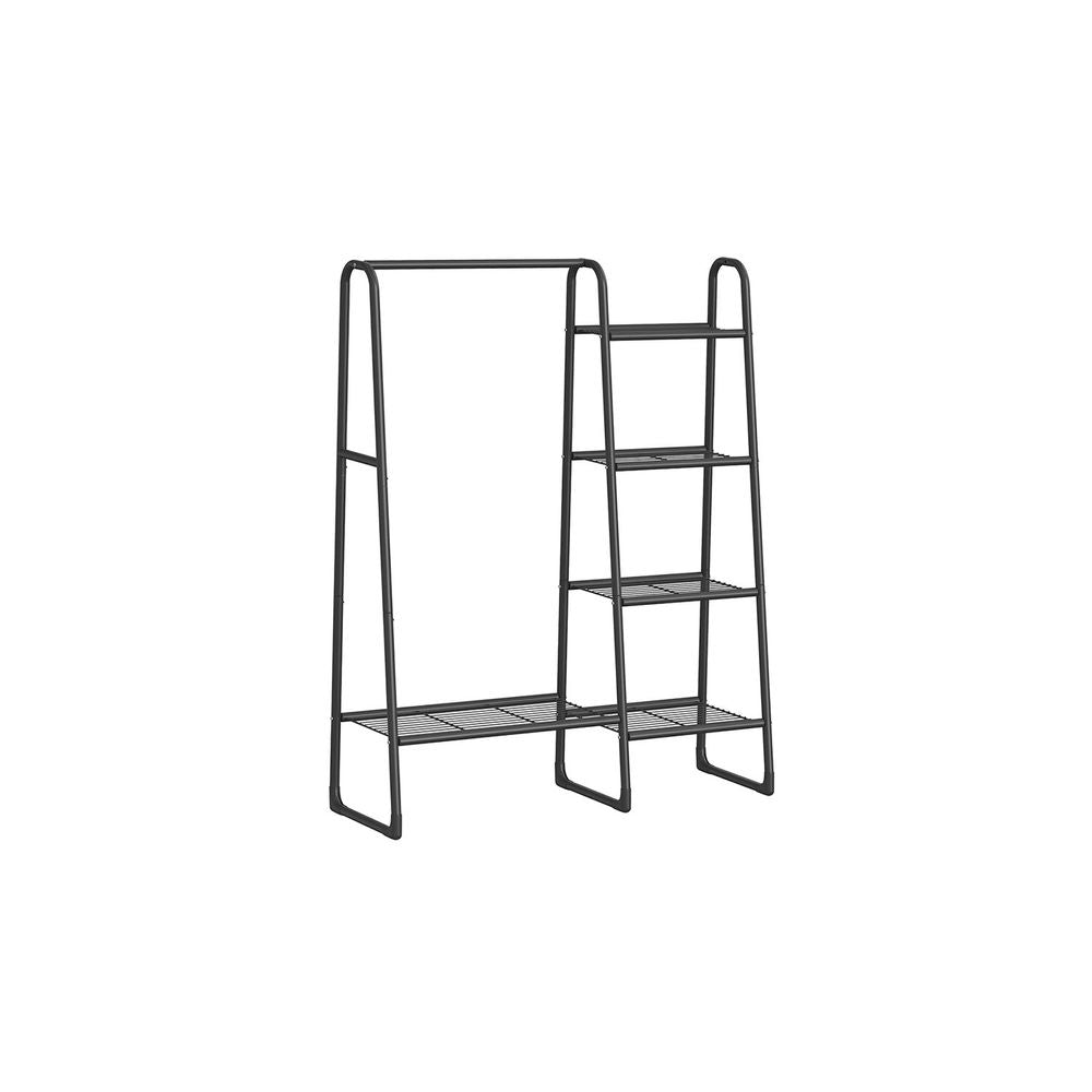 Nancy's Lustosa Clothes Rack - Clothes Rail - Open Wardrobe - Black - Steel - ± 100 x 40 x 150 cm