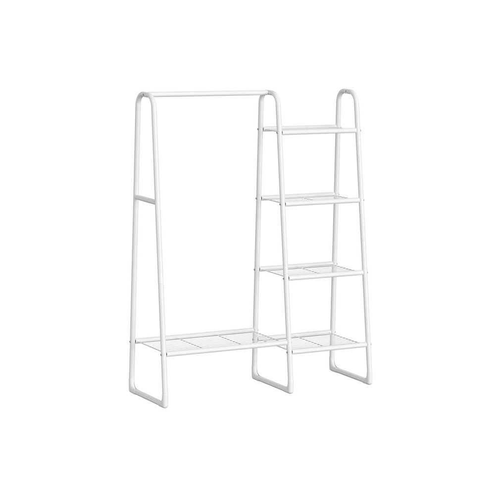 Nancy's Lustosa Clothes Rack - Clothes Rail - Open Wardrobe - White - Steel - ± 100 x 40 x 150 cm