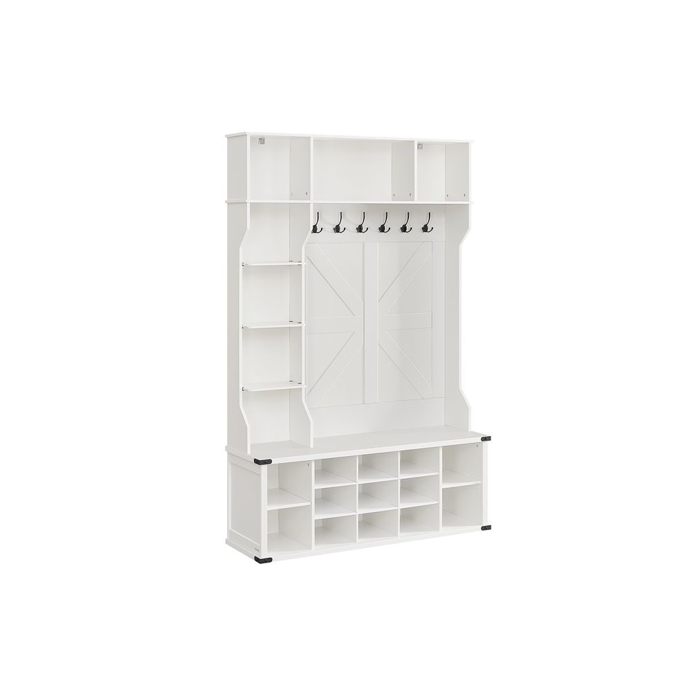 Nancy's Friúmes Wandgarderobe - Garderobekast - Garderobe - Kapstok - Wit - 130 x 40 x 200 cm