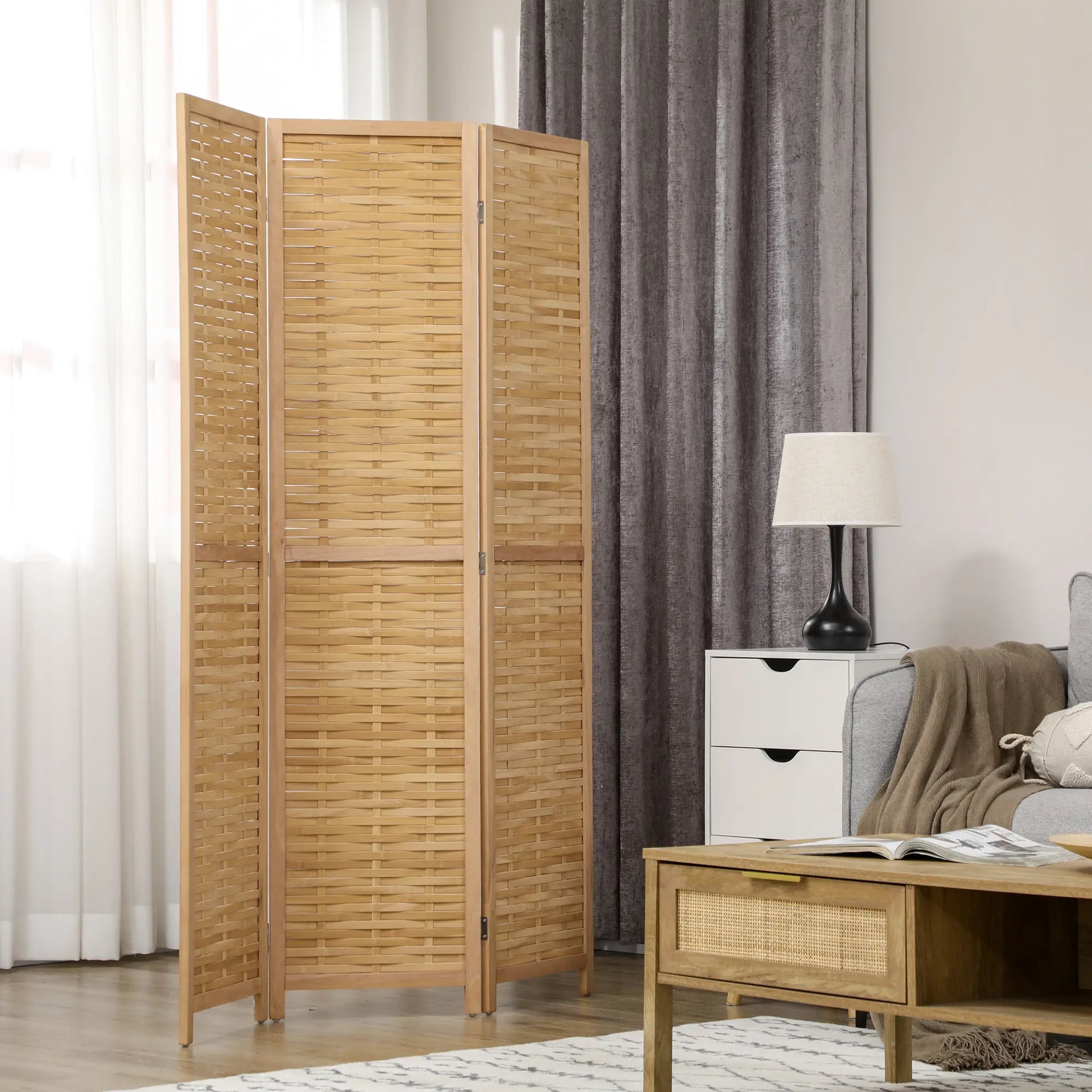 Nancy's Britiande Kamerscherm - Privacyscherm - Roomdivider - Bamboe - 120 x 170 cm