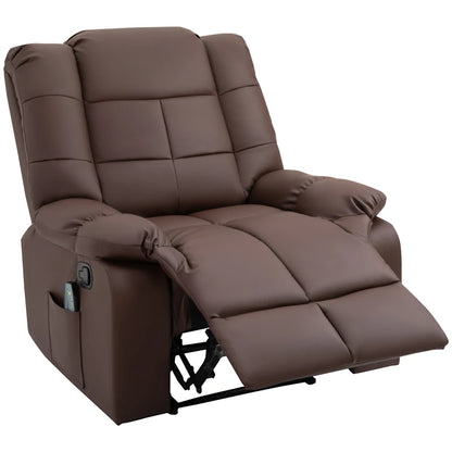 Nancy's Alfero Massagestoel - Relaxstoel - Relaxfauteuil - Met Afstandsbediening - Verstelbare Rugleuning - Bruin - Kunstleer