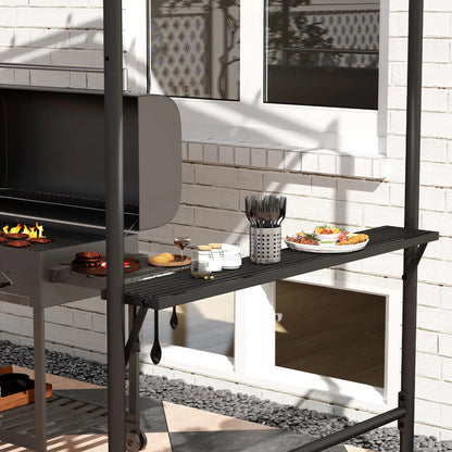 Nancy's Accumoli Bbq overkapping - Barbecue Paviljoen - Bbq afdak - Kaki - Staal - ± 275 x 150 x 230 cm