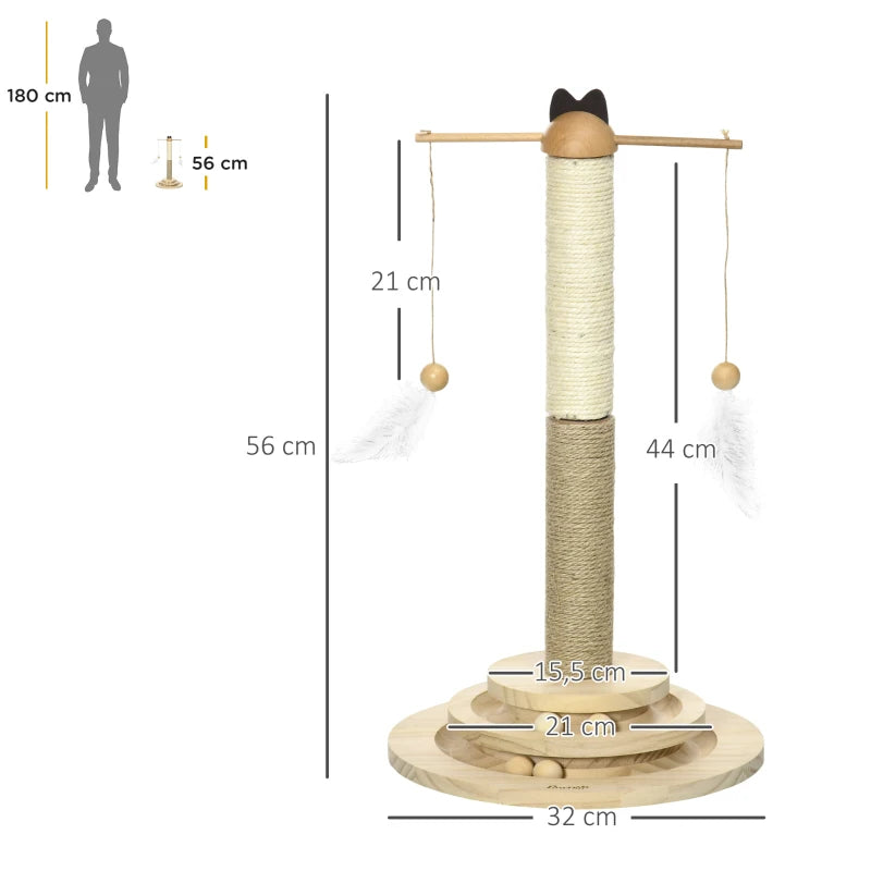 Nancy's Vilanrandelo Kattenspeelgoed - Kattenspeeltje - Krabpaal - Natuurlijk Hout