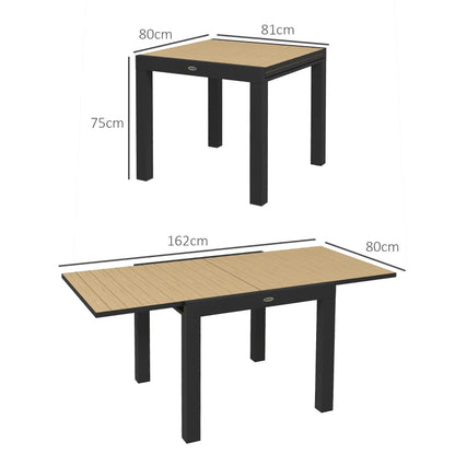 Nancy's Ramada Tuintafel - Terrastafel - Tafel voor buiten - Uitschuifbaar - Geel/bruin