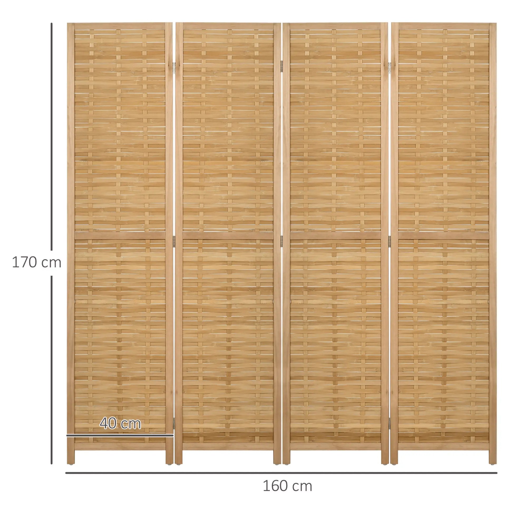 Nancy's Cambres Kamerscherm - Privacyscherm - Roomdivider - Bamboe - ± 160 x 170 cm