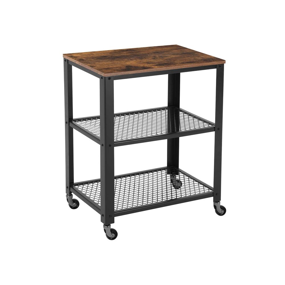 Nancy's Laranjeiro Keukentrolley - Keukenwagen - Trolley - Bruin / Zwart - ± 60 x 40 x 80 cm