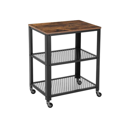 Nancy's Laranjeiro Keukentrolley - Keukenwagen - Trolley - Bruin / Zwart - ± 60 x 40 x 80 cm