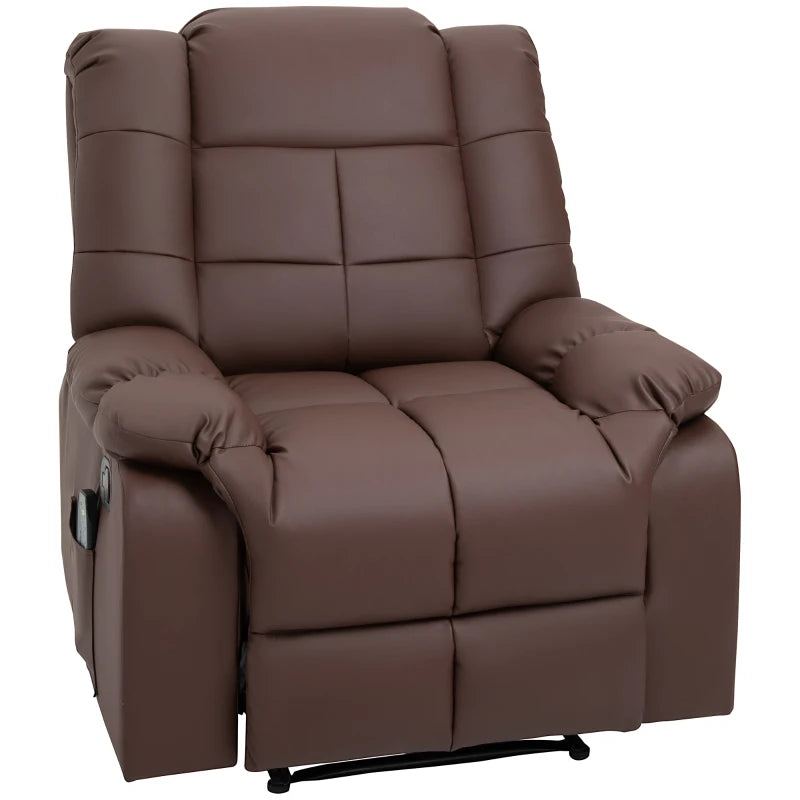 Nancy's Alfero Massagestoel - Relaxstoel - Relaxfauteuil - Met Afstandsbediening - Verstelbare Rugleuning - Bruin - Kunstleer