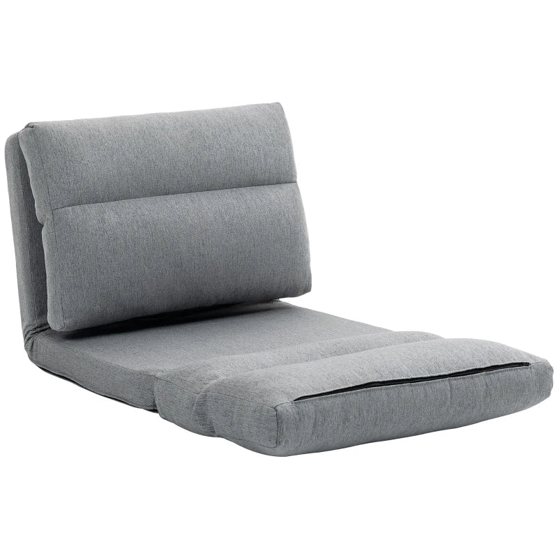 Pouf Alesso de Nancy avec fonction de couchage - Canapé - Canapé-lit - Dossier réglable - Gris