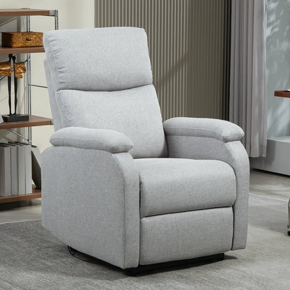 Nancy's Castelvenere Relaxfauteuil - Relaxstoel - Kantelbaar - Grijs - Linnen