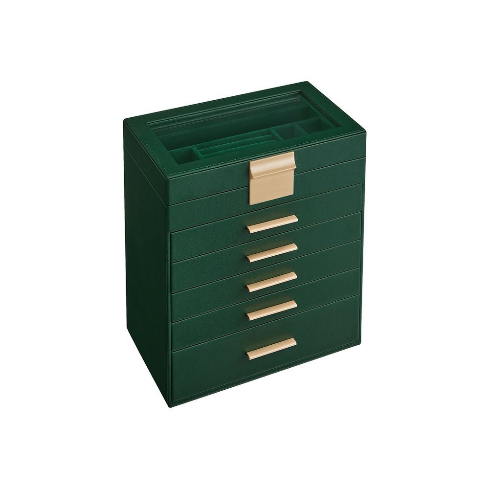 Nancy's Borore Jewelry Box - Jewelry Box - 6 Levels - Green / Gold - ± 15 x 25 x 30 cm