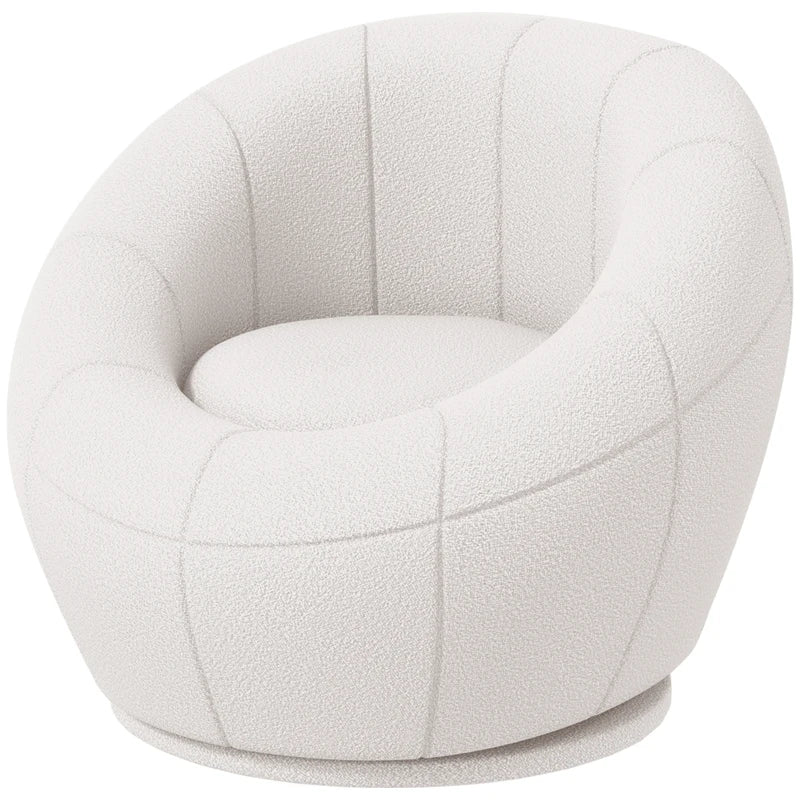 Nancy's Ted Kinderstoel - Kinderfauteuil - Draaibaar - Wit - Schapenwol