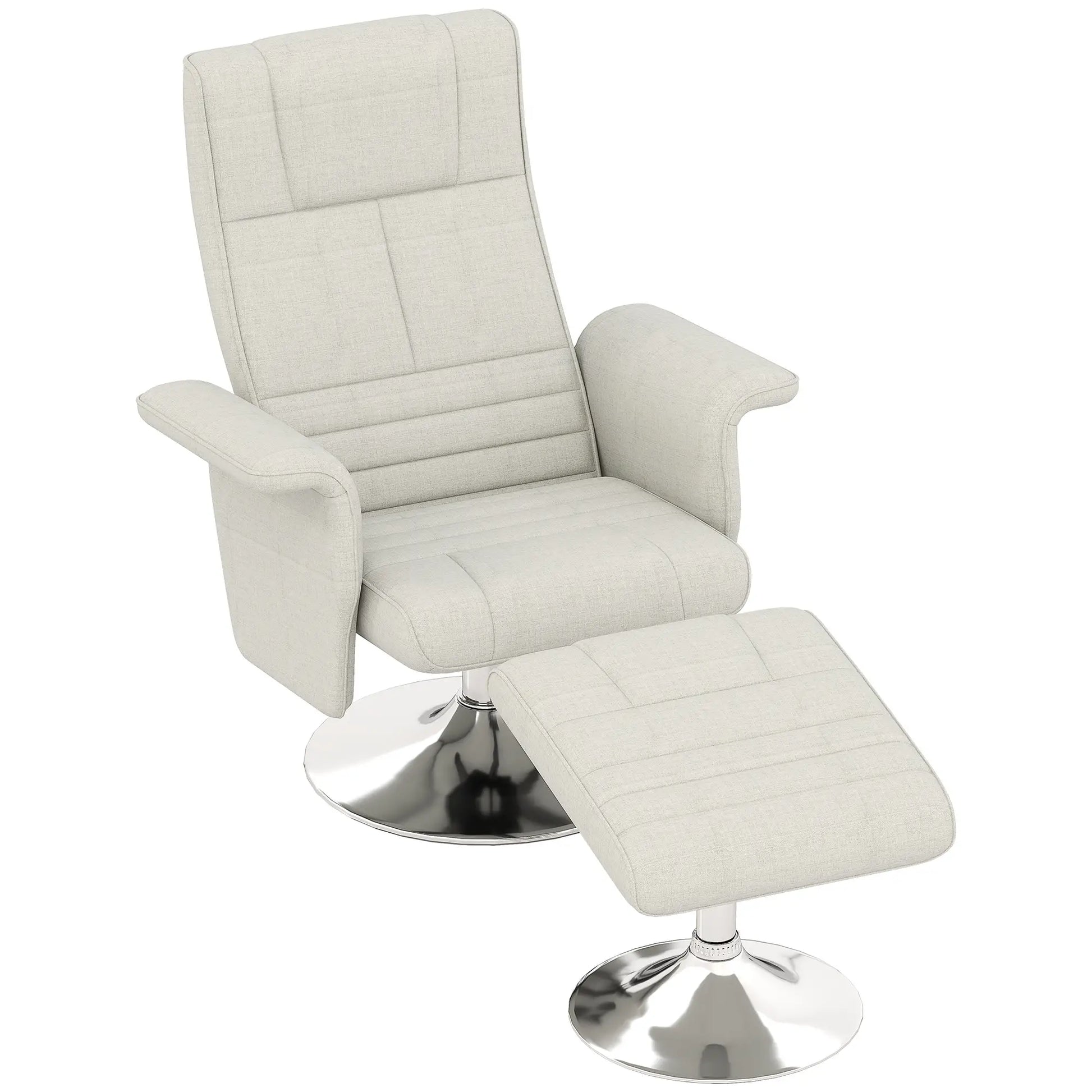 Nancy's Alcafozes Massagestoel - Relaxstoel - Loungestoel - Fauteuil - Roomwit - Linnen