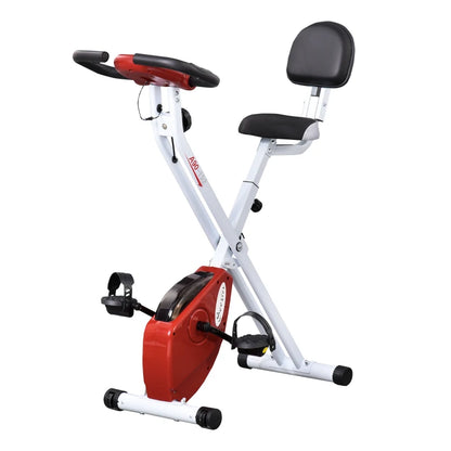 Nancy's Aymavilles Hometrainer - Fietstrainer - Verstelbare Zitting - LCD-Scherm - Opvouwbaar - Rood / Wit