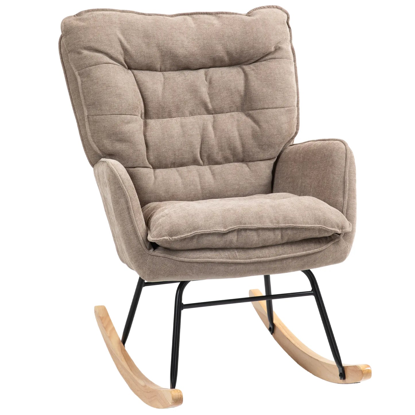 Nancy's Famalicao Schommelstoel - Loungestoel - Relaxstoel - Bruin - Chenille