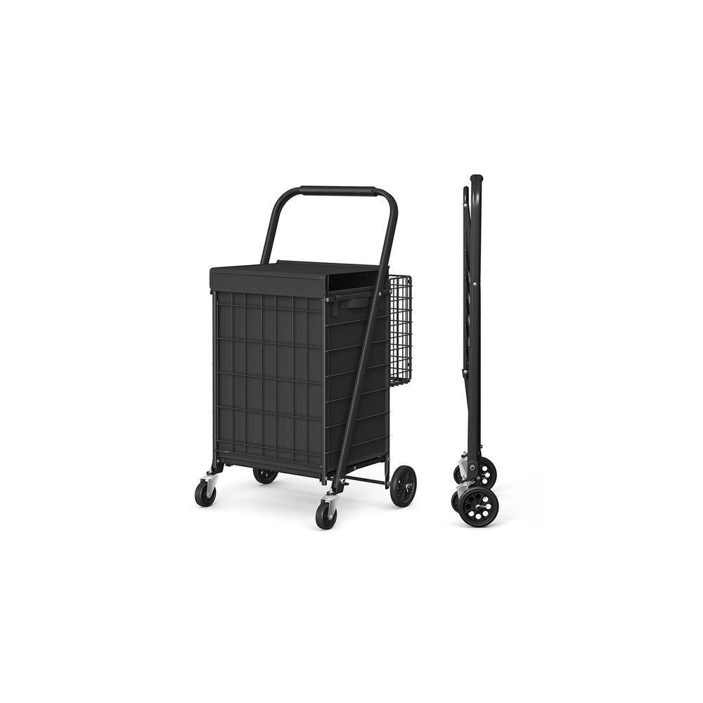 Nancy's Vimieiro Boodschappentrolley - Boodschappenkar - Boodschappenwagentje - Trolley - Zwart - 88 Liter