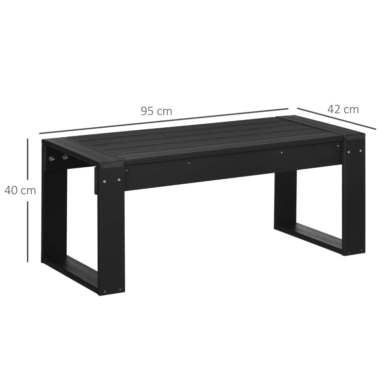 Nancy's Bellano Salontafel voor buiten - Tuintafel - Terrastafel - Zwart - ± 95 x 40 x 40 cm