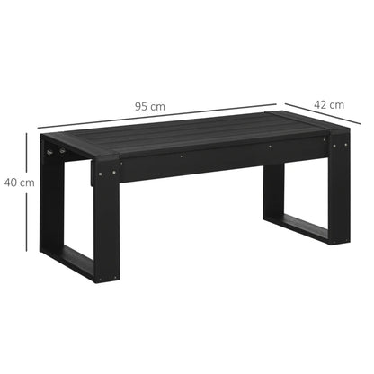 Nancy's Bellano Salontafel voor buiten - Tuintafel - Terrastafel - Zwart - ± 95 x 40 x 40 cm