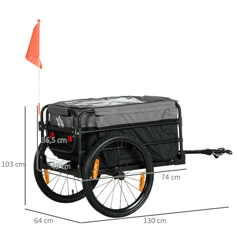 Nancy's Borbona Fietskar - Fietsaanhangwagen - Transportaanhangwagen - Handkar - ± 130 x 65 x 64-103 cm