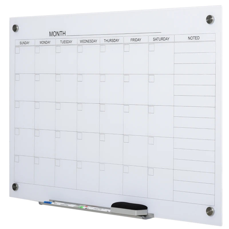 Tableau blanc Altavilla de Nancy - Tableau calendrier - Accessoires inclus - 90 x 60 cm