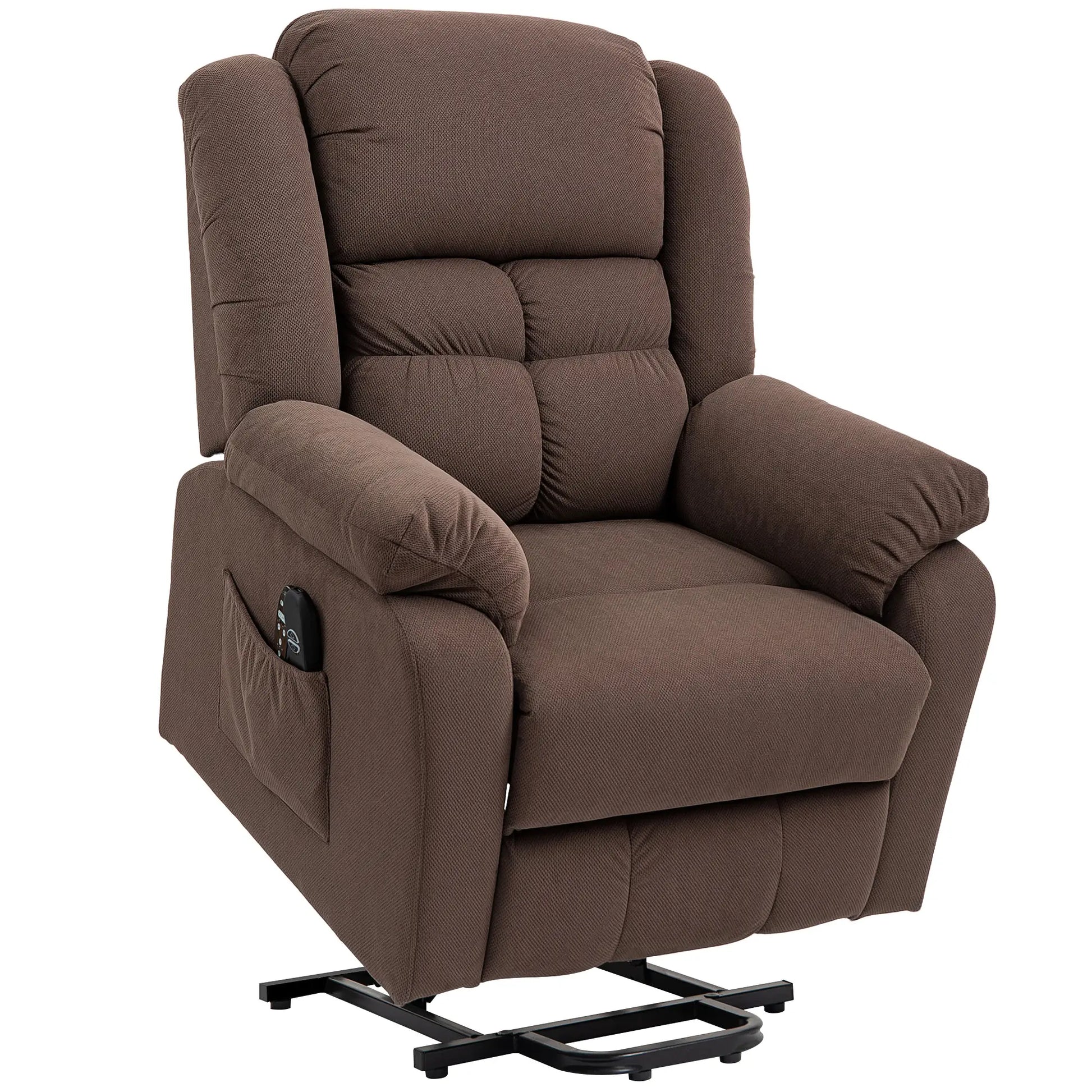 Nancy's Urgezes Sta op Stoel - Opsta stoel - Massagestoel - Seniorenstoel - Relaxfauteuil - Bruin - Fluweel