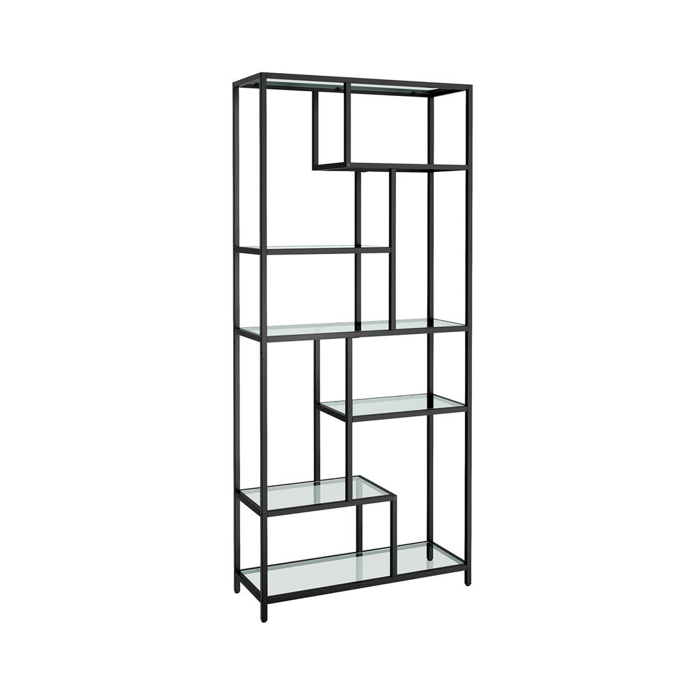 Nancy's Lara Bookcase Gold Transparent - Wall cabinet - Storage cabinet - Standing cabinet - 80 x 30 x 180 cm