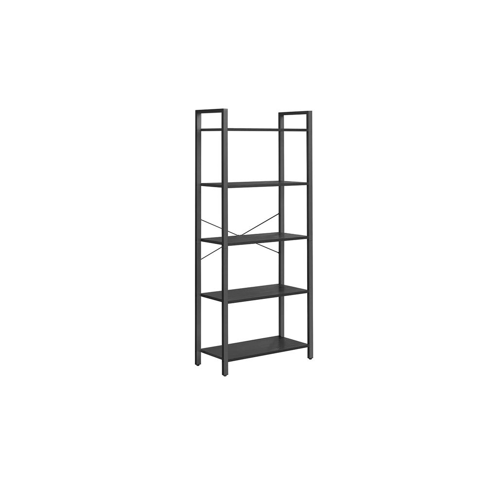 Nancy's Barletta Wandkast - Boekenkast - Zwart - ± 65 x 30 x 155 cm