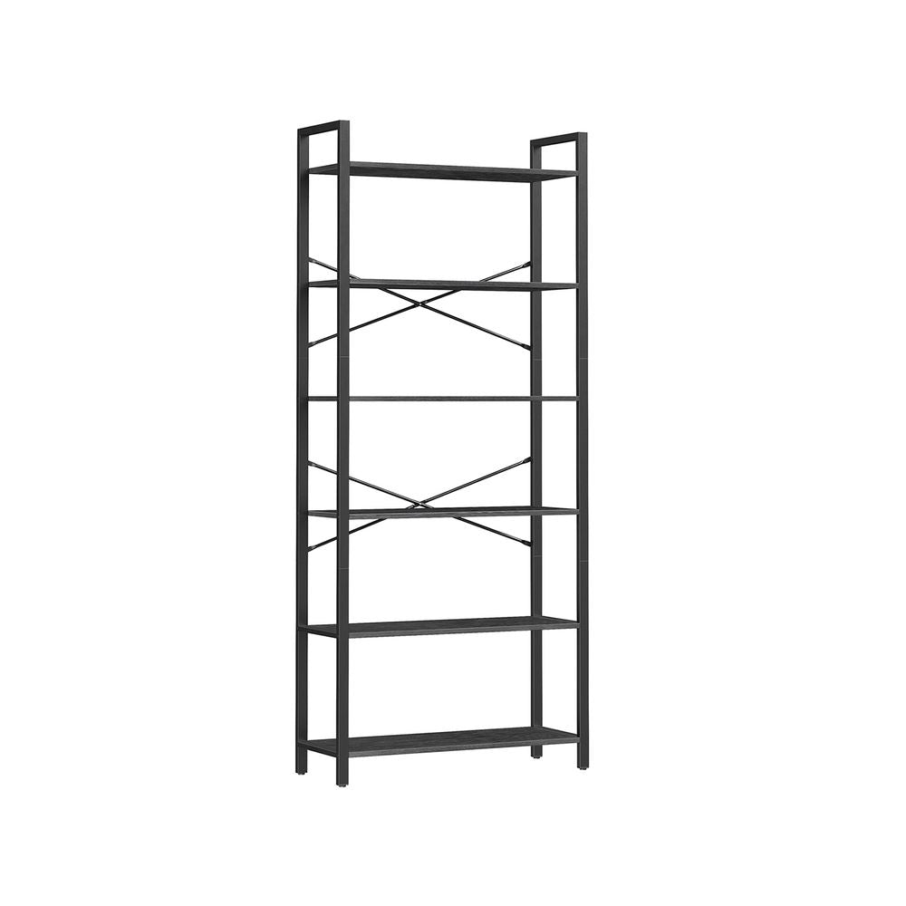 Nancy's Barrni Wall Cabinet - Bookcase - Black - ± 80 x 30 x 185 cm