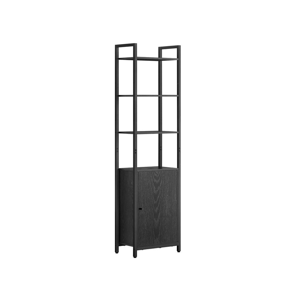 Nancy's Barcis Wall Cabinet - Bookcase - Storage Cabinet - Ebony Black - ± 40 x 25 x 160 cm