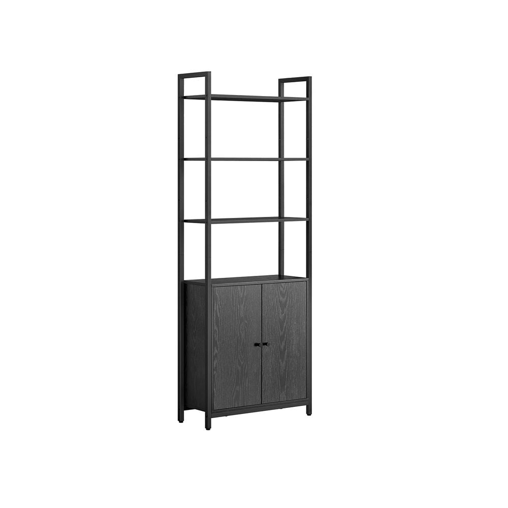 Nancy's Bardolino Wall Cabinet - Bookcase - Storage Cabinet - Ebony Black - ± 60 x 25 x 160 cm