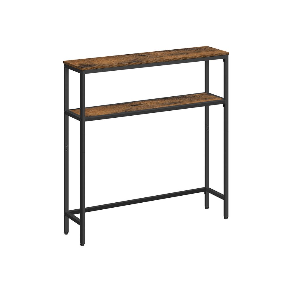 Nancy's Travasso Sidetable - Side table - Console table - Brown / Black - 80 x 20 x 80 cm