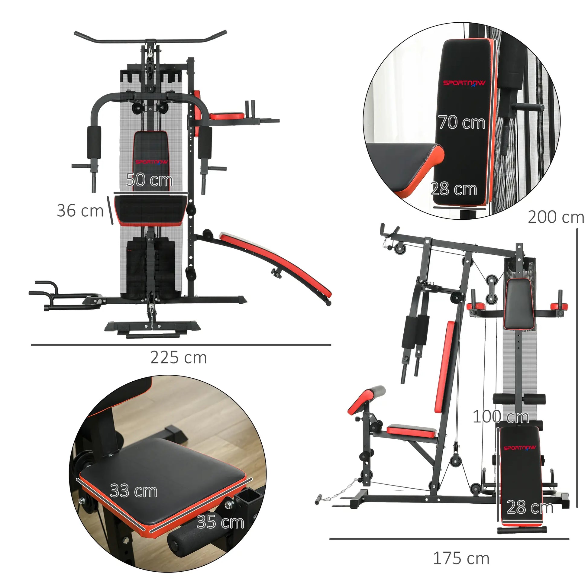 Nancy's Lamego Krachtstation - Multifunctioneel Trainingsstation - Fitnesapparaat - Gewichtsbank