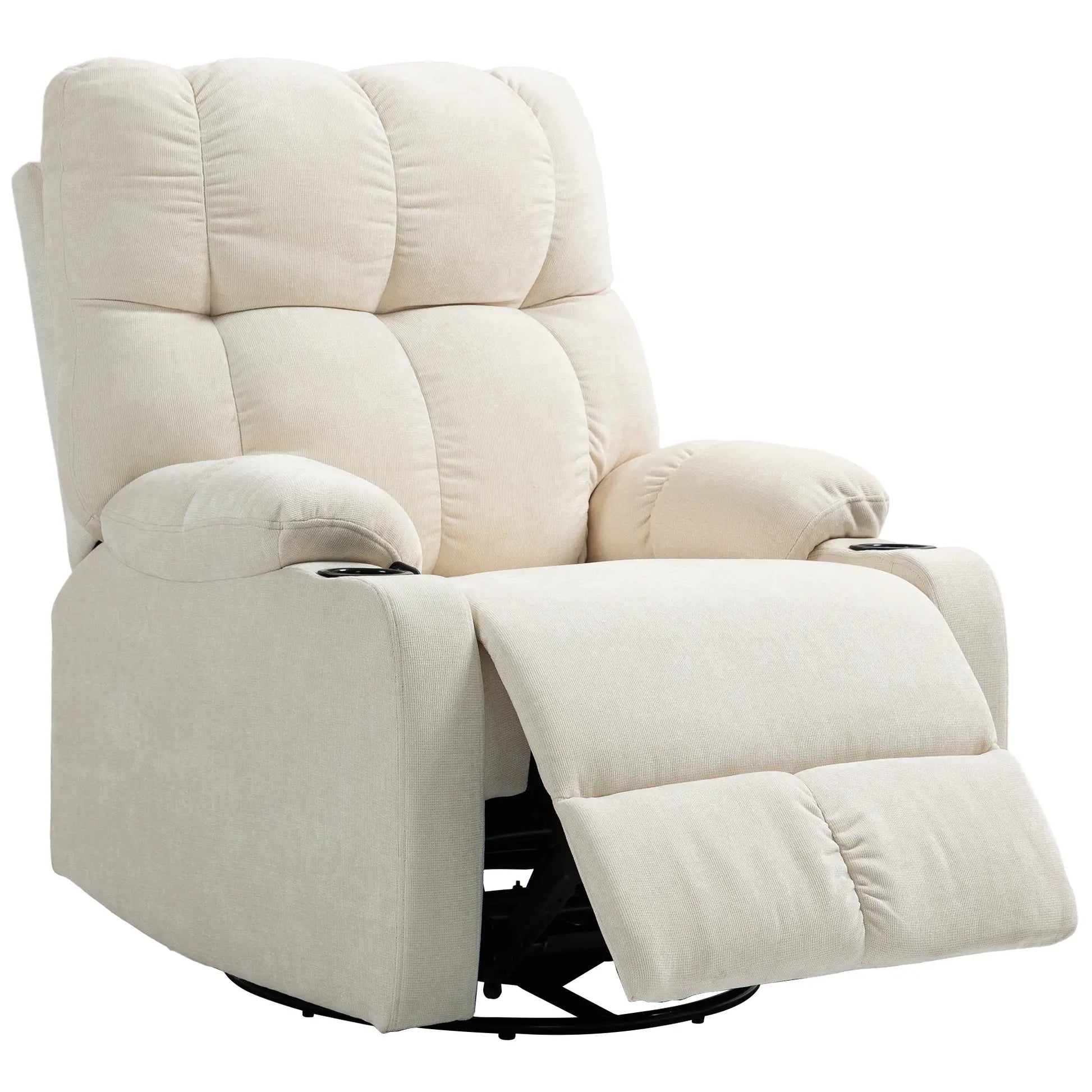 Nancy's Mozelos Relaxfauteil - Loungestoel - Relaxstoel - Beige - Linnen