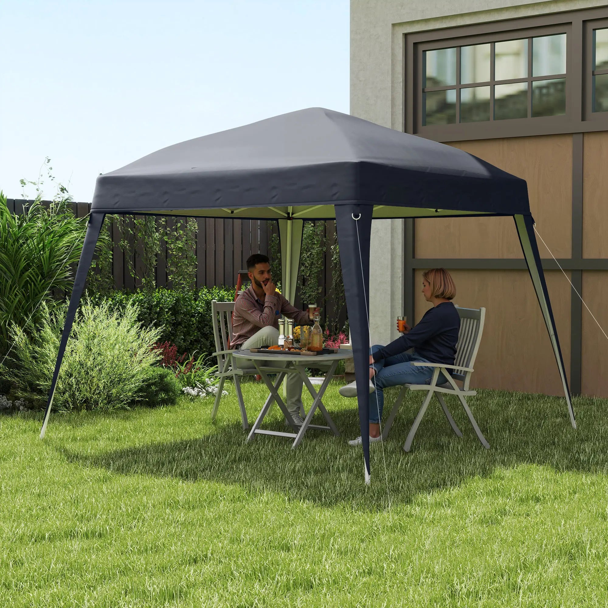 Nancy's Friestas Partytent Overkapping  - Paviljoendak - Donkergrijs - 240 x 240 cm