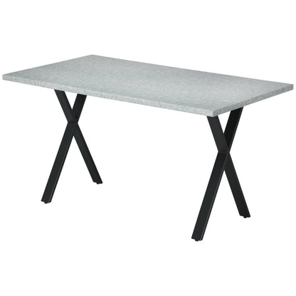 Nancy's Calvos Dining table - Kitchen table - Table - Gray / Black - MDF / Steel - 140 x 80 x 76 cm