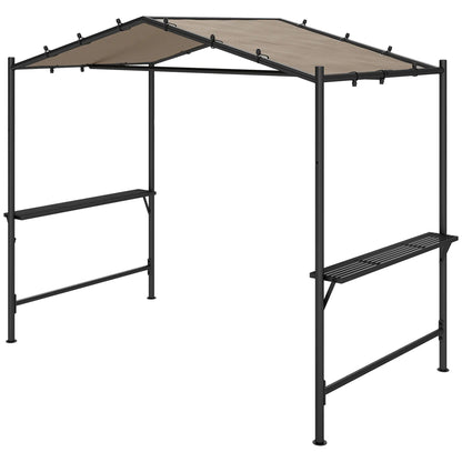 Nancy's Accumoli Bbq overkapping - Barbecue Paviljoen - Bbq afdak - Kaki - Staal - ± 275 x 150 x 230 cm